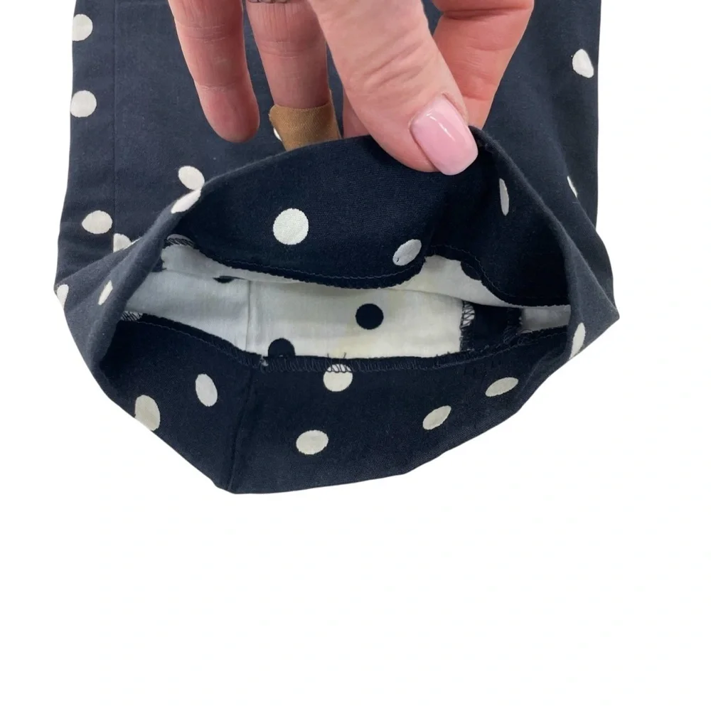 Akris Punto Cropped Pants 6 Navy/White